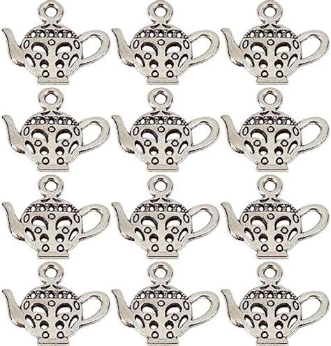 Amazon SUNNYCLUE 1 Box 80Pcs Teapot Charms Bulk Tea Kettle Charm