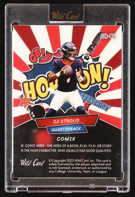 CJ Stroud 2023 Wild Card Alumination Comix Sparkle Red ACCS RC 25 40