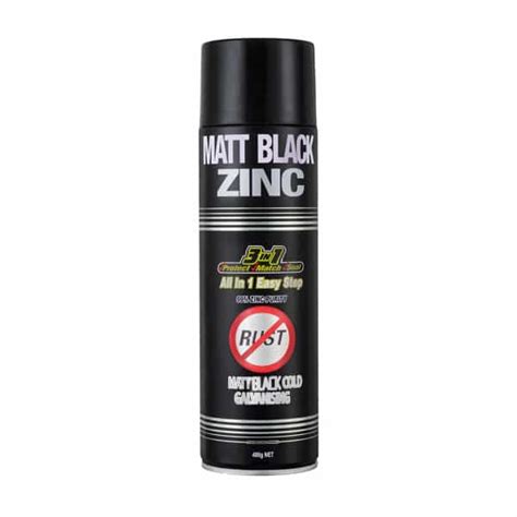 Matt Black Zinc 400g Aerosol Silver Zinc Supplies