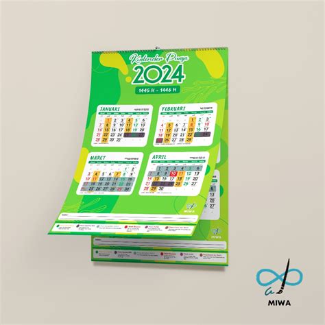 Jual Kalender Puasa Sunnah Wajib 2024 2023 Kalender Dinding Ukuran A3 Kalender 2024