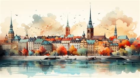 Premium Vector Bohemian Vector Scene Stockholm On White Background