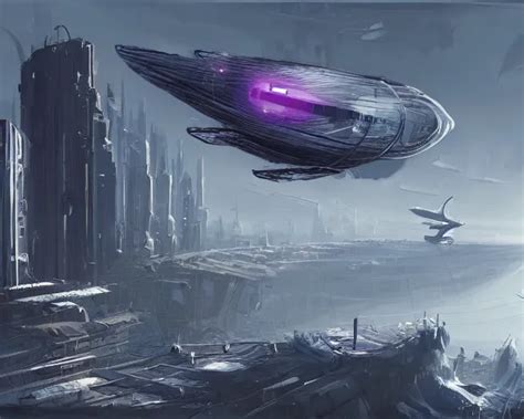 Cyberpunk Zeppelin Scifi Concept Art Stable Diffusion Openart