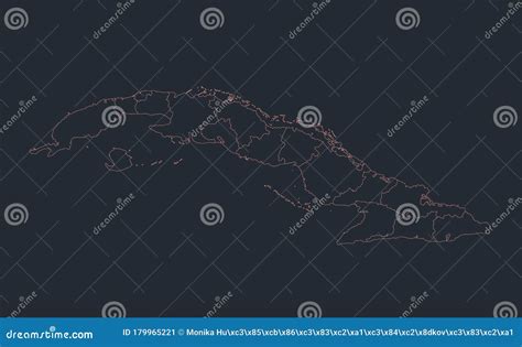 Infographics Cuba Map Outline, Flat Design, Blank Stock Vector ...