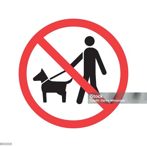 No Dog Walking Sign Stock Illustration Download Image Now Dog