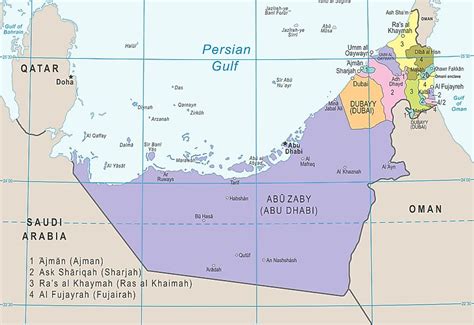 Map Of Uae And Surrounding Countries - North America map