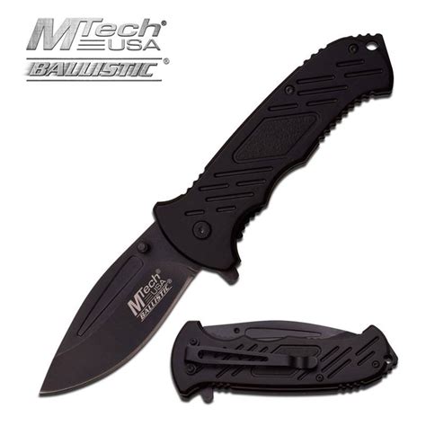 Mtech Tactical Spring Assist Knife Black Handle 6q3 Mt A875b