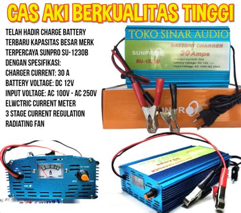 Charger Aki Portable Sunpro SU 1230B 30 Amps Charger Battery 30A