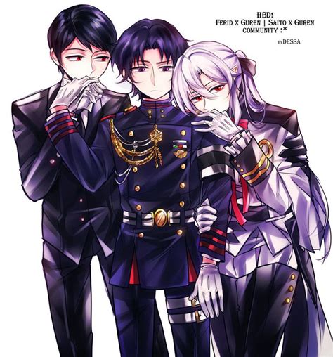 Owari No Seraph Saito X Ferid X Guren By Dessa On Deviantart Owari No