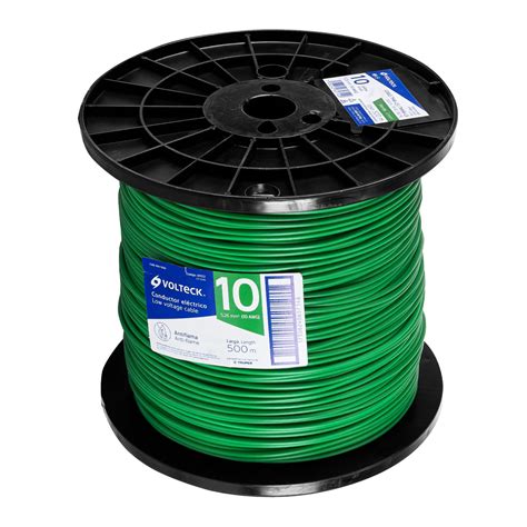 40122 CAB 10V 500 TRUPER Volteck Metro De Cable THHW LS 10 AWG Verde