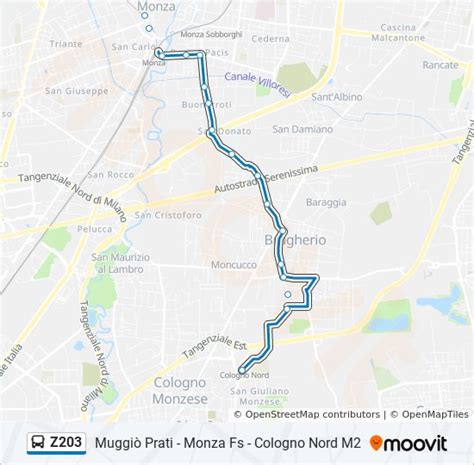 Linea Z Orari Fermate E Mappe Cologno Monzese Nord M Pascoli