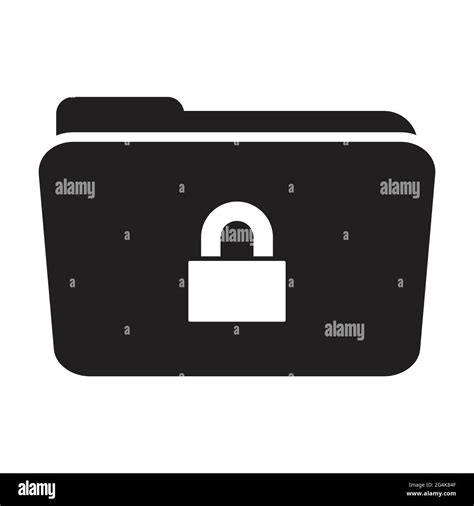 Secure Confidential Files Folder Vector Icon Paper Documents Access And