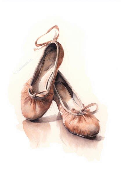 Premium Photo | Pair of ballet shoes with a pink ribbon tied to the ...