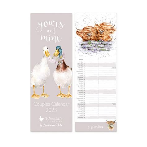 Wrendale Designs Couples Kalender 2023 Yours And Mine Duck Sfeer