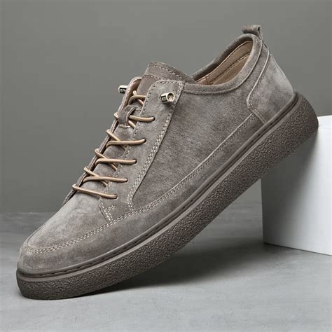 Sapatilhas Masculinas De Camur A Renda Confort Vel Sapatos Casuais