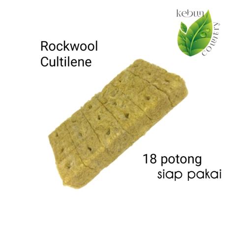 Rockwool Media Tanam Hidroponik Cultilene 18 Potong Siap Pakai Lazada