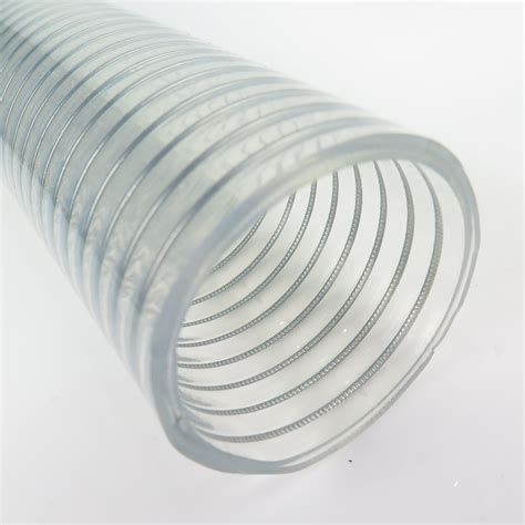 Pvc Steel Wire Spiral Food Grade Water Milk Beer Transparent Clear