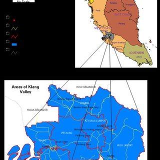 The location map of the Klang Valley and its cities. | Download Scientific Diagram