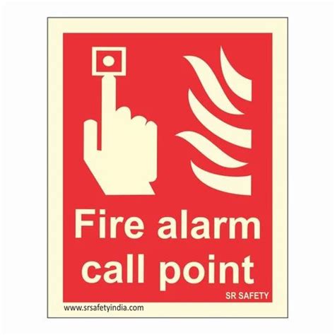 Sun Board Sheet Rectangular Fire Alarm Call Point Signage Board