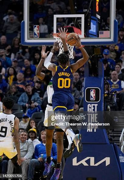 Jonathan Kuminga Of The Golden State Warriors Attempts To Slam Dunk