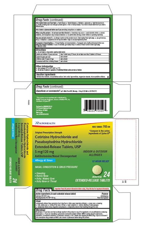 Dailymed Cetirizine Hydrochloride And Pseudoephedrine Hydrochloride