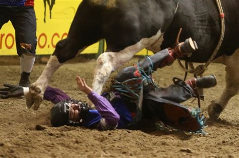 Bull rider in critical condition after being stomped on by bull