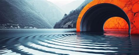 Premium Photo Enigmatic Tunnel A Path Through Watercolors