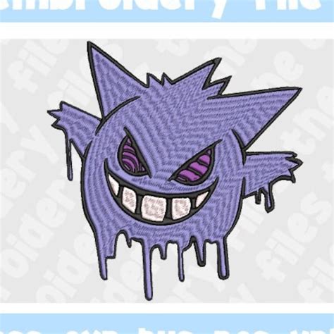 Gengar Embroidery Etsy