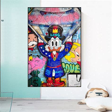 Alec Monopoly Richie Rich And Scrooge McDuck Millionaires Canvas Wall