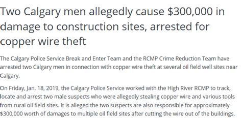 Calgary Men Arrested After String Of Copper Wire Thefts Citynews Calgary