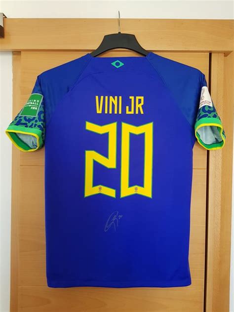 Vini Jr Brasilien Wm Qatar Away Trikot Signiert Kaufen Auf