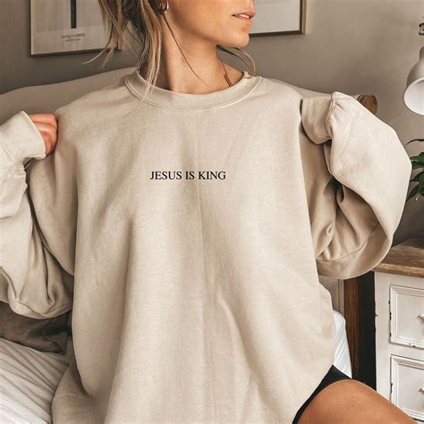 Jesus Is King Sweatshirt Kanye West Christian Apparel Etsy