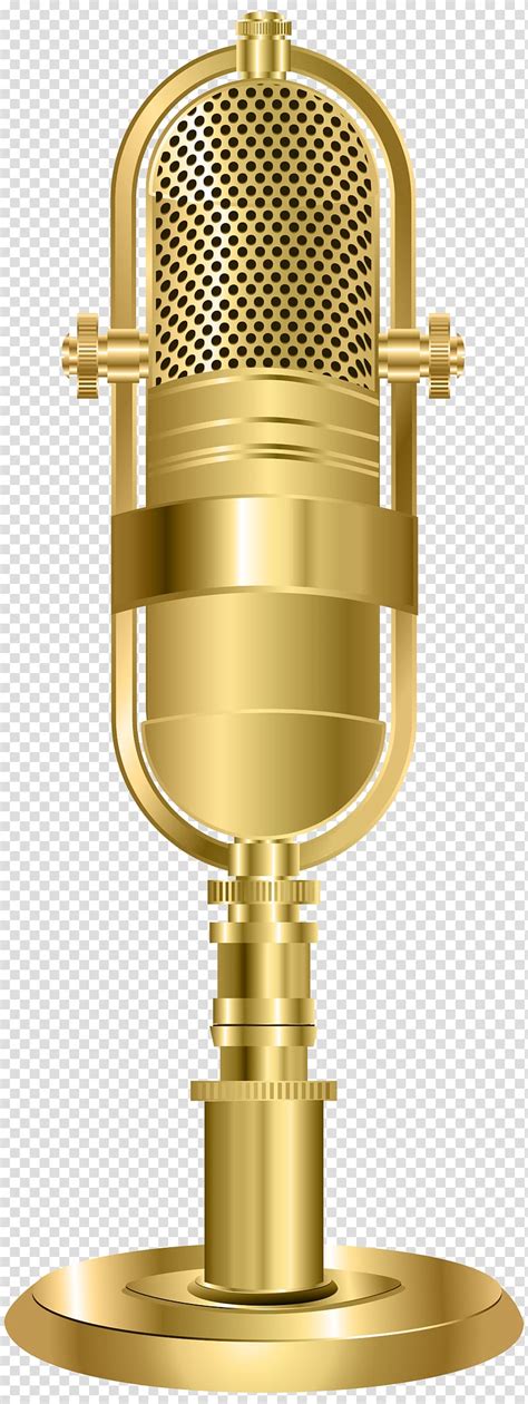 Microphone Gold Microphone Transparent Background Png Clipart Hiclipart