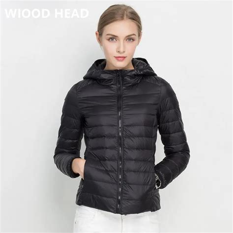 2018 New Casual 90 Ultra Light White Duck Down Jacket Women Autumn