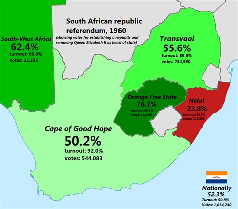 South African Republic Referendum 1960 - Brilliant Maps