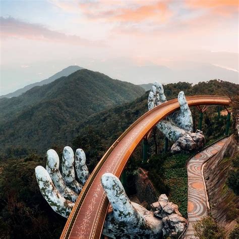 The spectacular golden hands bridge. One of the worlds amazing hidden ...