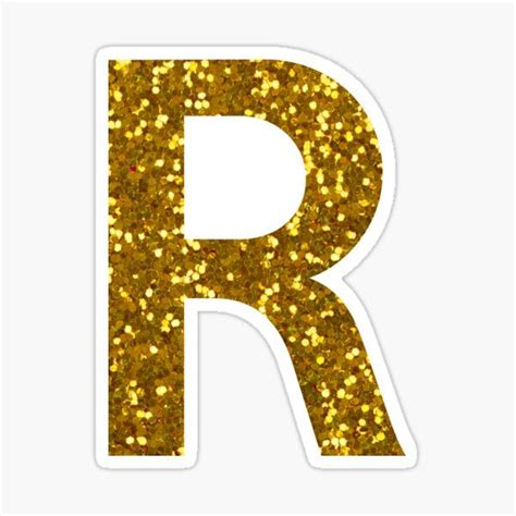 Gold Letter R Gold Glitter • Millions Of Unique Designs By Independent