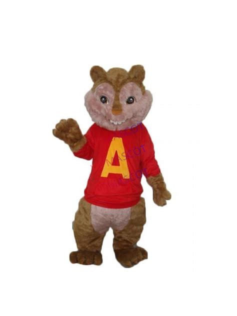 Alvin Chipmunk Mascot Adult Costume