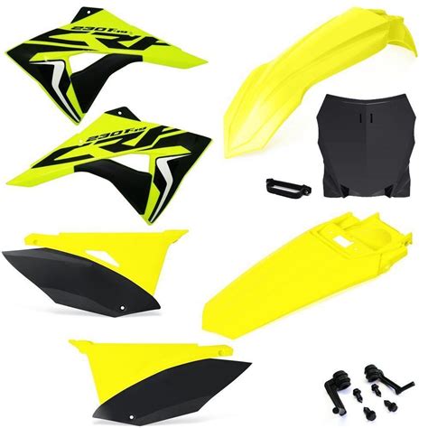 Kit Plástico Biker Elite Honda Crf 230 2008 a 2019 Number Plate e