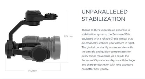 Dji Zenmuse X5 Gimbal Camera With Mft 15mm Lens For Inspire 1 Pro Ae