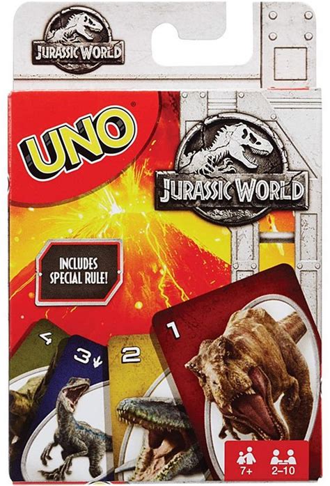 Jurassic World Uno Shopforgeek Jeu De Carte Jurassic Park