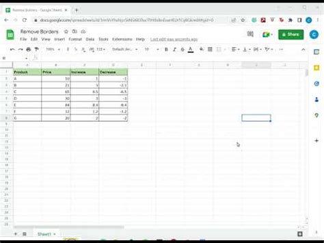 How To Remove Borders In Google Sheets Youtube