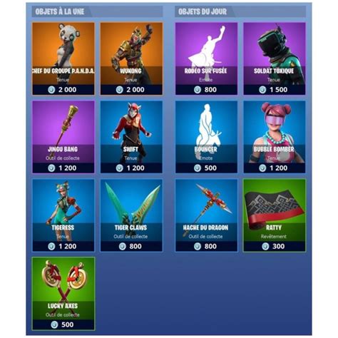 Boutique Fortnite 25 Janvier 2020 Millenium