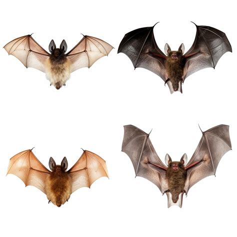 Premium Photo | Bat buzzard myotis myotis flying with white background