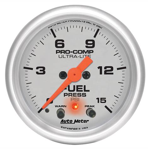 Auto Meter 4367 2 116 Fuel Pressure 0 15 Psi Ultra Lite Autoplicity