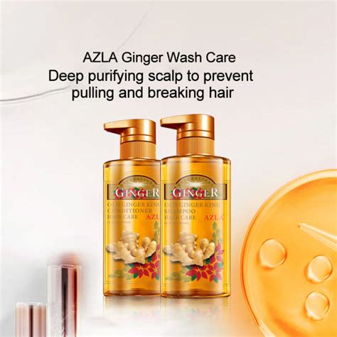 100 Original Azla Ginger Hair Shampoo Anti Hair Loss Nourish Hair Fast