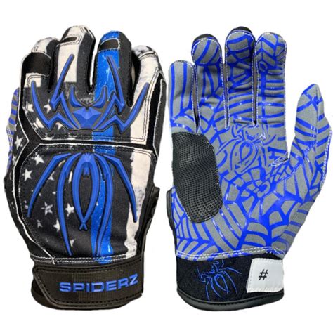 2021 Spiderz HYBRID Batting Gloves: Blue Line – HB Sports Inc.