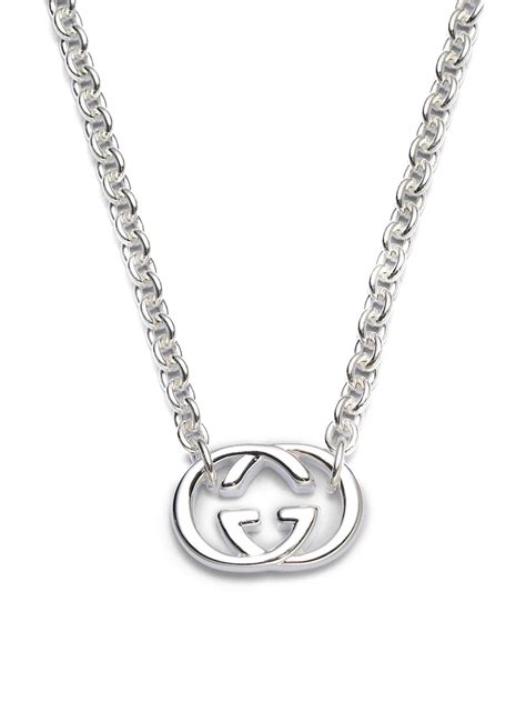 Gucci Double G Sterling Silver Necklace In Metallic Lyst