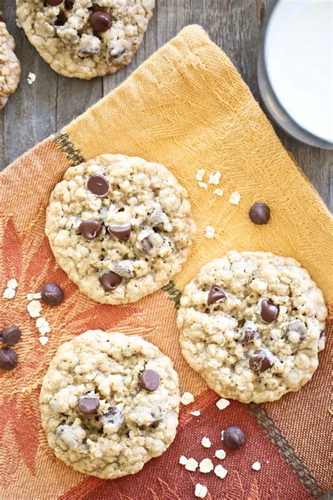 Oatmeal Cookies with Chocolate Chips - White Apron Blog