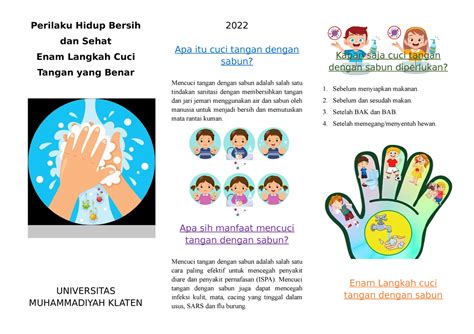 Perilaku Hidup Bersih Dan Sehat Leaflet Perilaku Hidup Bersih Dan