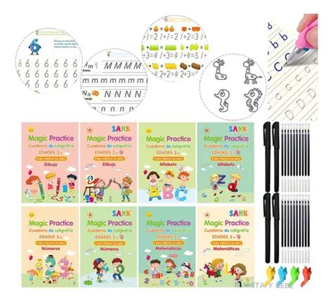 Cuaderno Magico Caligraf A Reutilizables Kit Escolar Espa Ol Mercadolibre